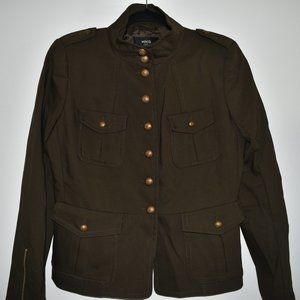 MNG Suit Women's Green Jacket Size Medium Brown